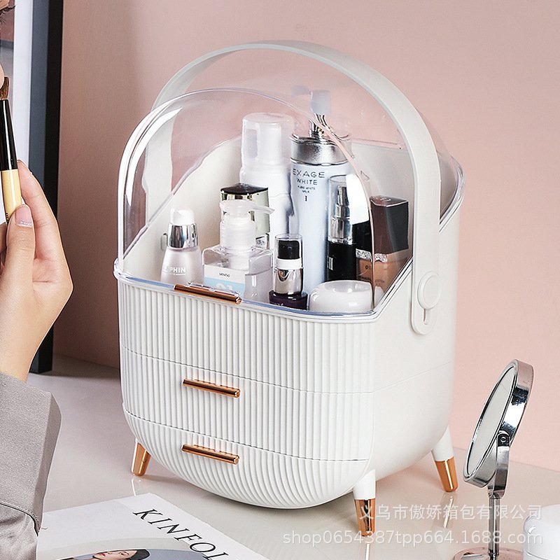 Hộp kệ đựng mỹ phẩm có quai xách