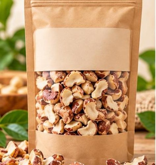 Hạt điều vỡ còn vỏ lụa rang muối 500g