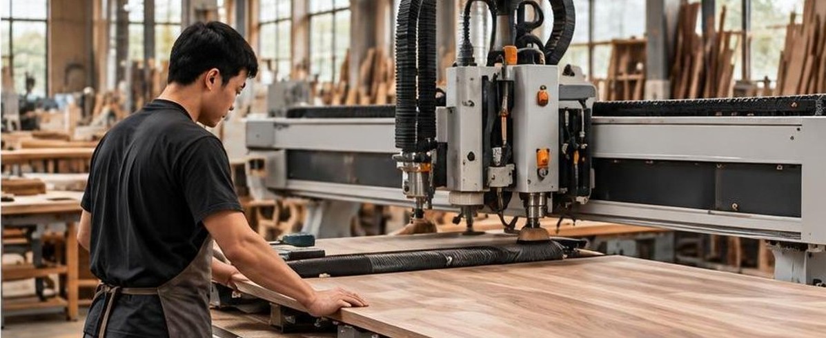 Máy gia công gỗ trong xưởng