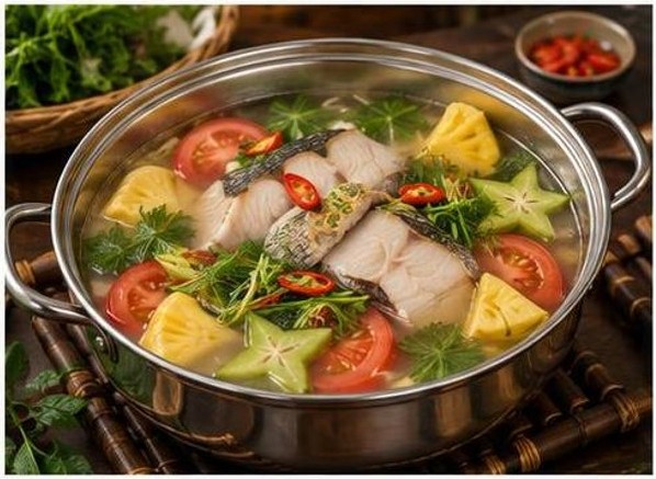 Lẩu cá mú nấu ngọt