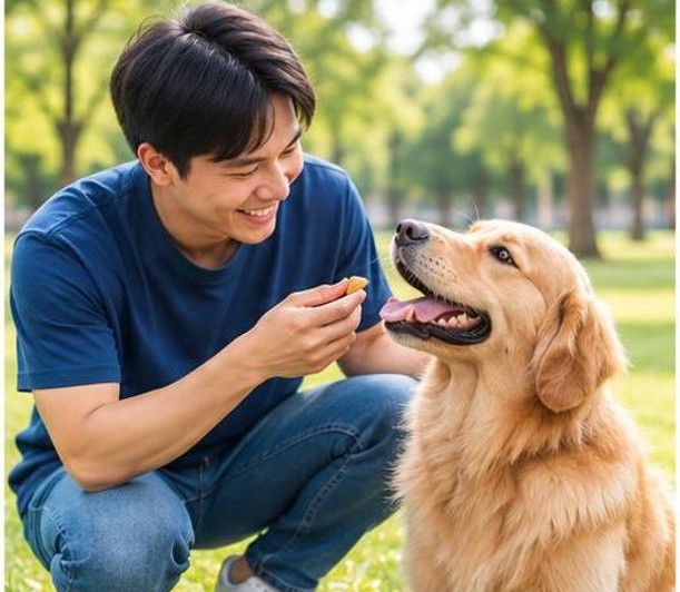 Khách hàng cùng chó golden