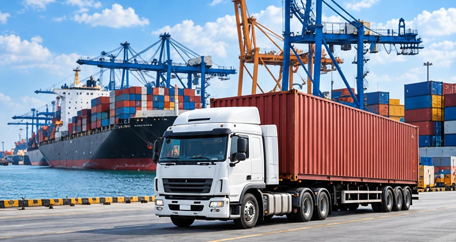 Xe container tại cảng