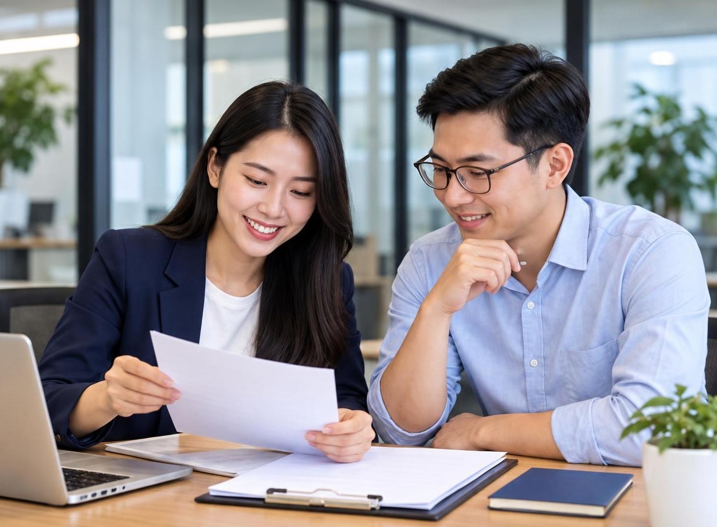 Tư vấn viên Visa Cổng Việt trao đổi hồ sơ