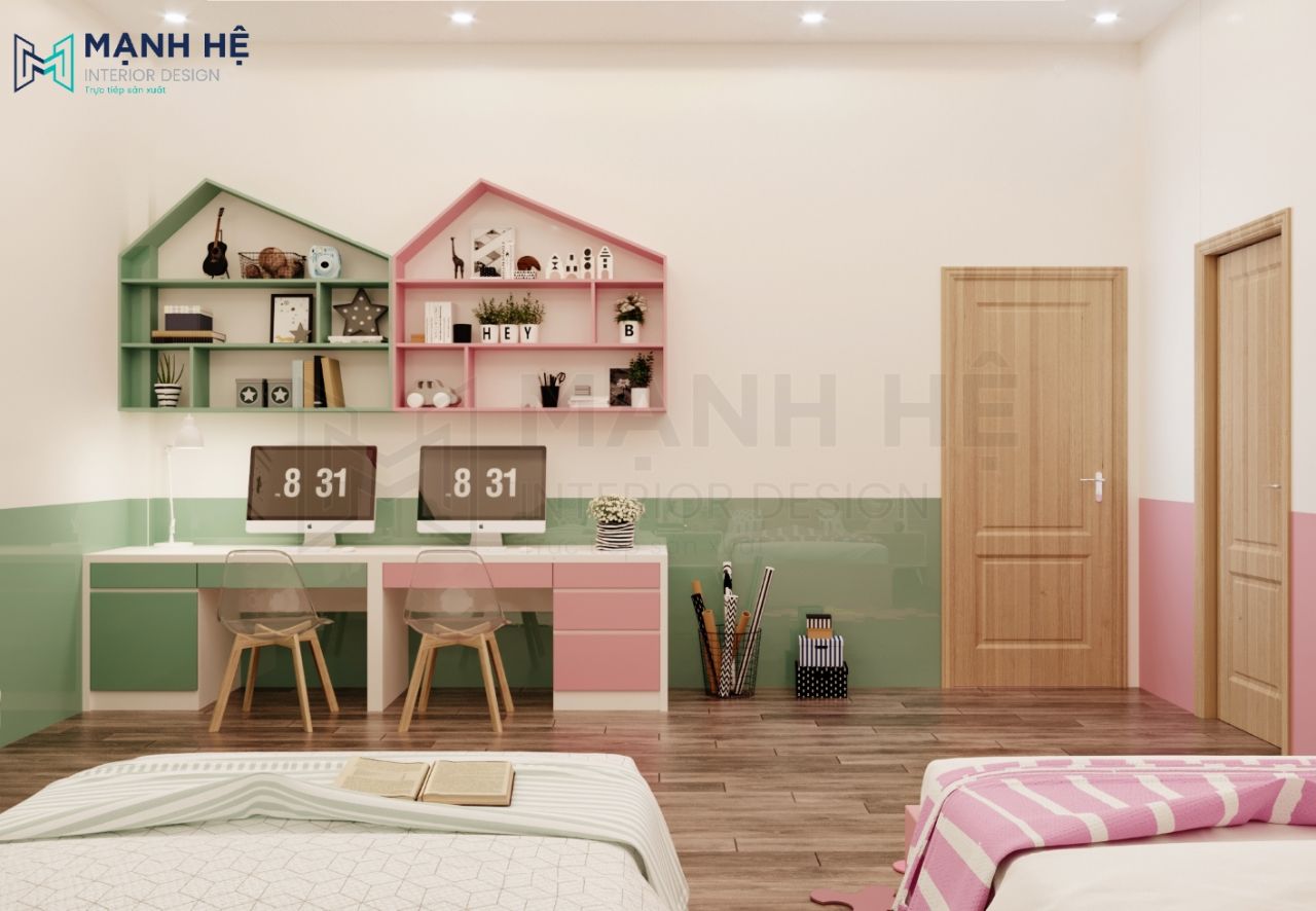 bàn học đôi cho bé