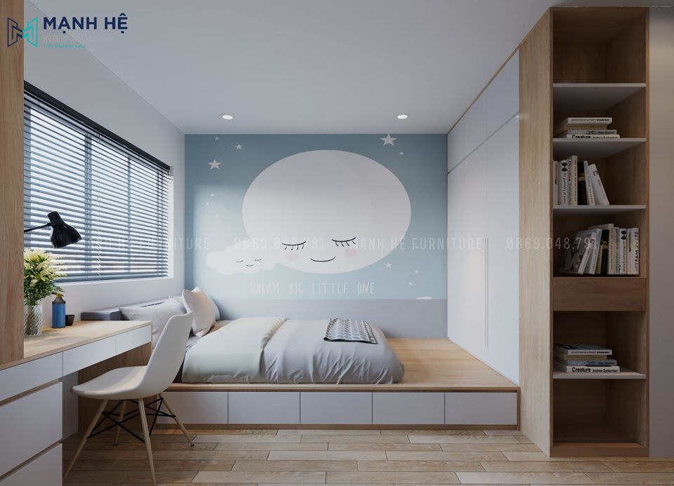 phòng ngủ thiết kế tận dụng tối đa không gian
