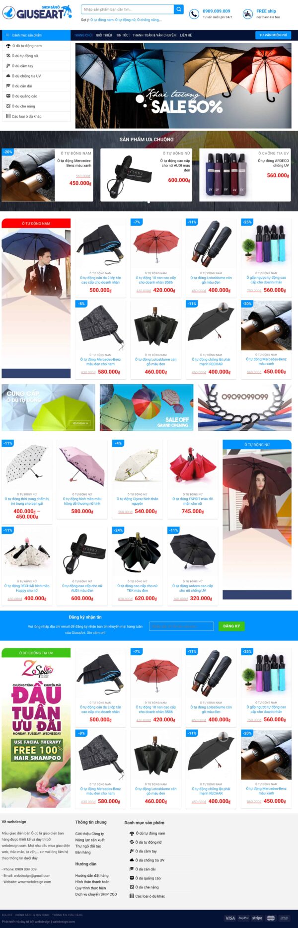 Theme wordpress bán áo mưa