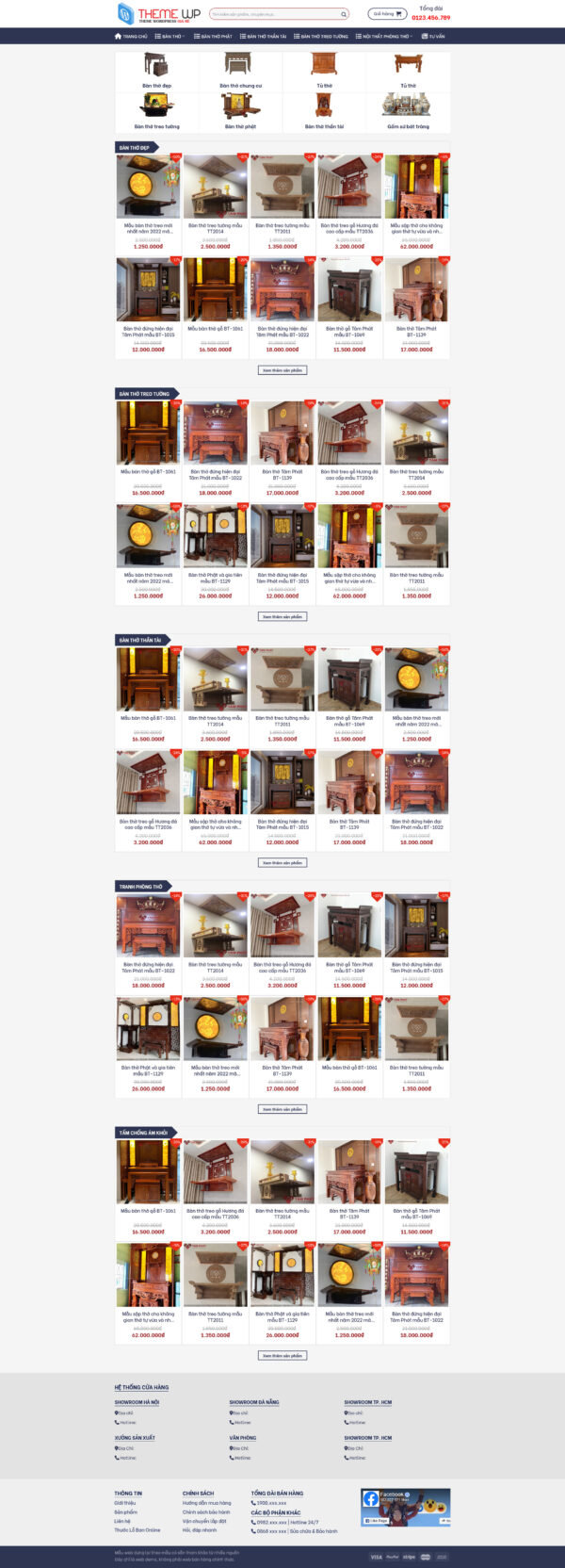 Theme WordPress Website Bàn Thờ