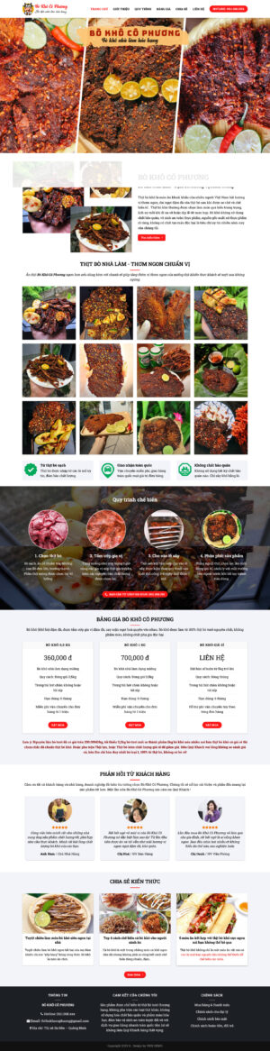 Theme WordPress Website Bò Khô