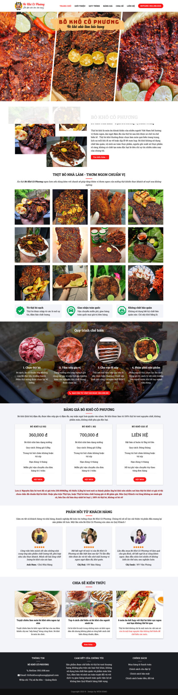 Theme WordPress Website Bò Khô