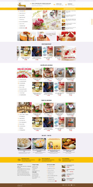 Theme WordPress Website Bánh Ngọt
