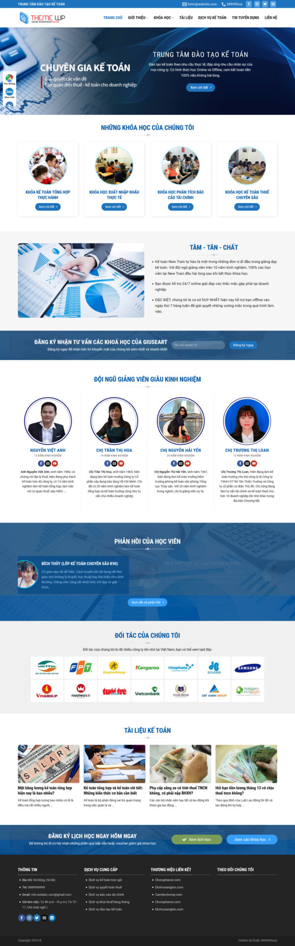 Theme WordPress Website Kế Toán 2