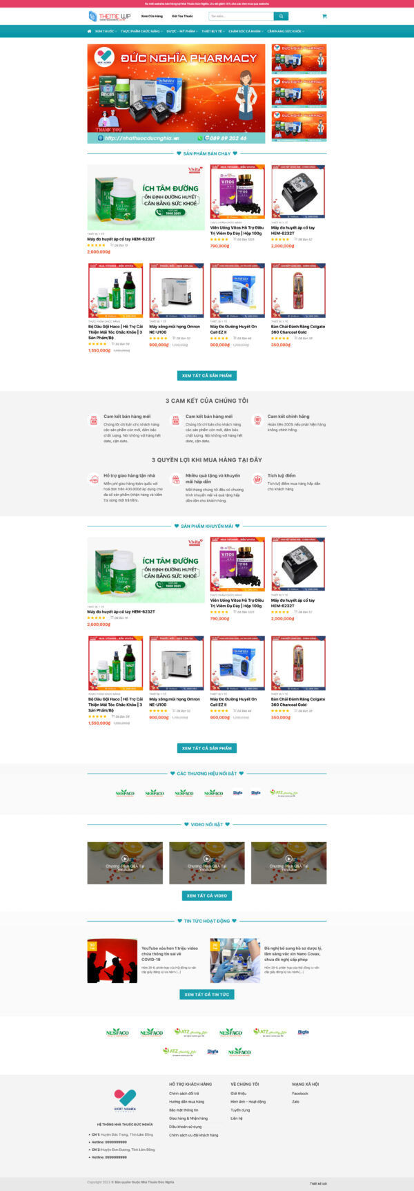 Theme Wordpress Website Nhà Thuốc Đức Nghĩa Pharmacy