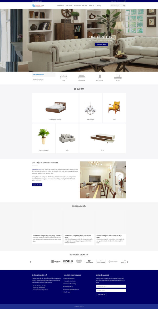 Theme Wordpress Website Nội Thất C&C Funiture