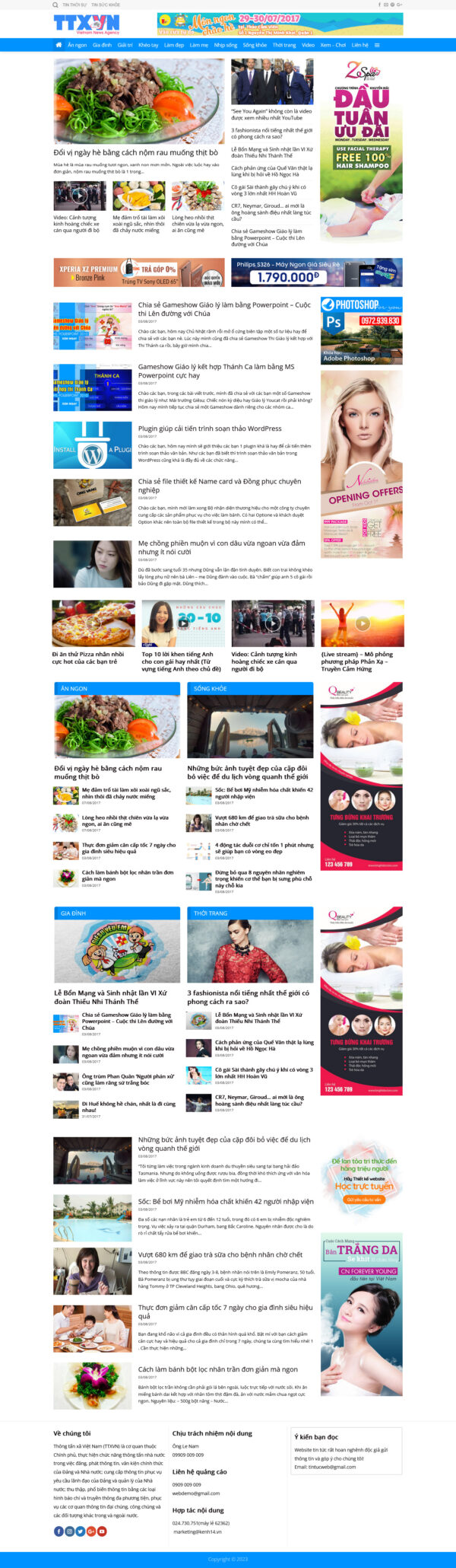 Theme Wordpress Website Tin tức Thông tấn xã Việt Nam TTXVN