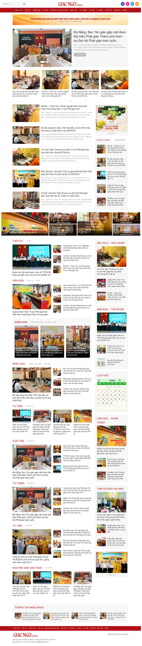 Theme WordPress Website Tin tức Giác Ngộ Online