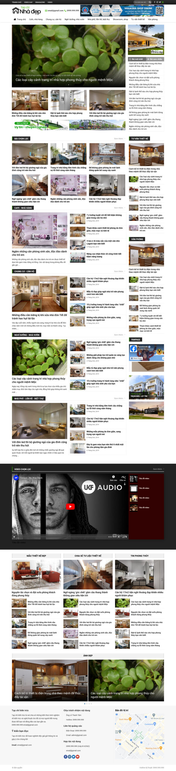 Theme Wordpress Website Tin tức Tạp Chí Nhà Đẹp
