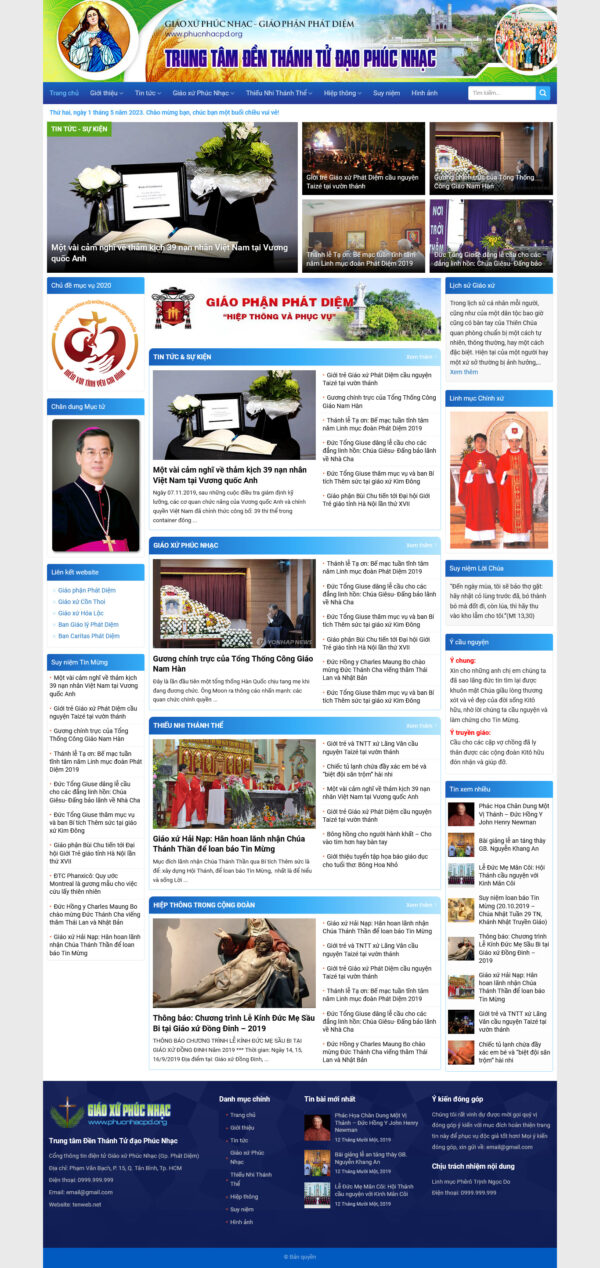 Theme WordPress Website Tin tức Giáo Xứ