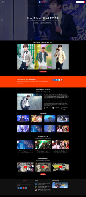 Theme WordPress Website Ca Sỹ