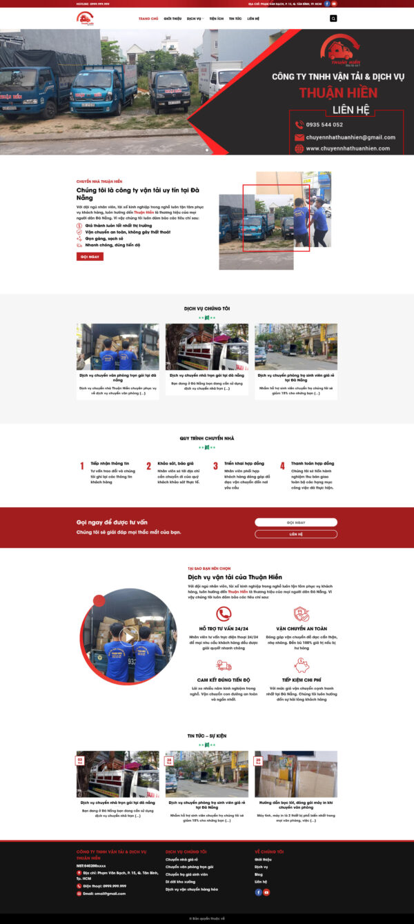 Theme WordPress Website Chuyển Nhà