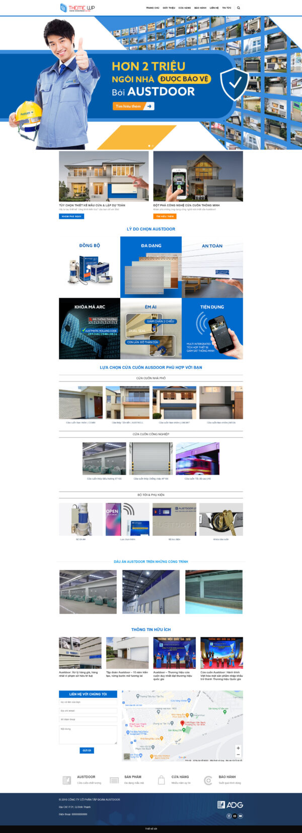 Theme WordPress Website Cửa Nhôm 3