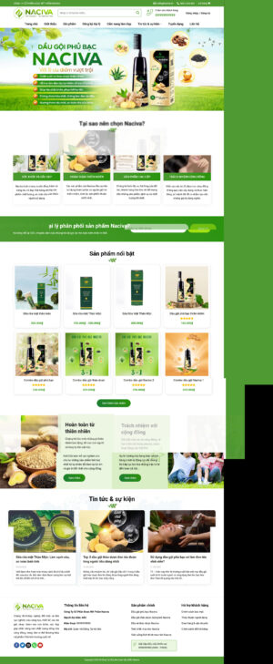 Theme WordPress Website Dầu Gội Đầu