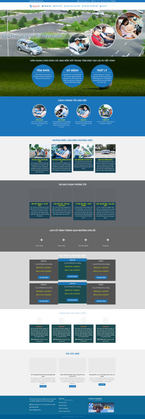 Theme WordPress Website Dạy Lái Xe