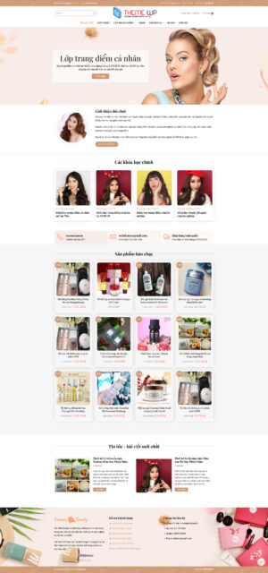 Theme WordPress Website Dạy Trang Điểm