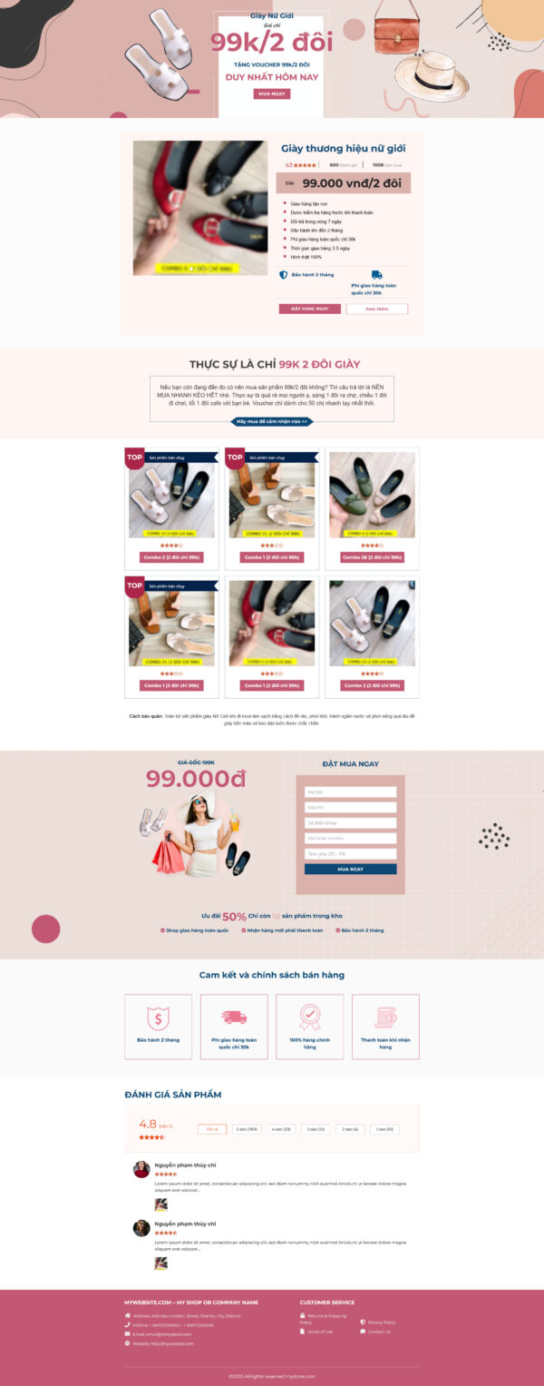 Theme WordPress Website Dép