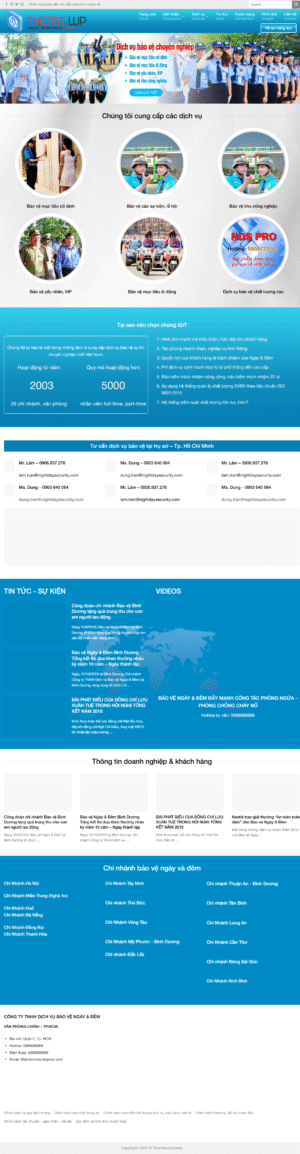 Theme WordPress Website Dịch Vụ Bảo Vệ