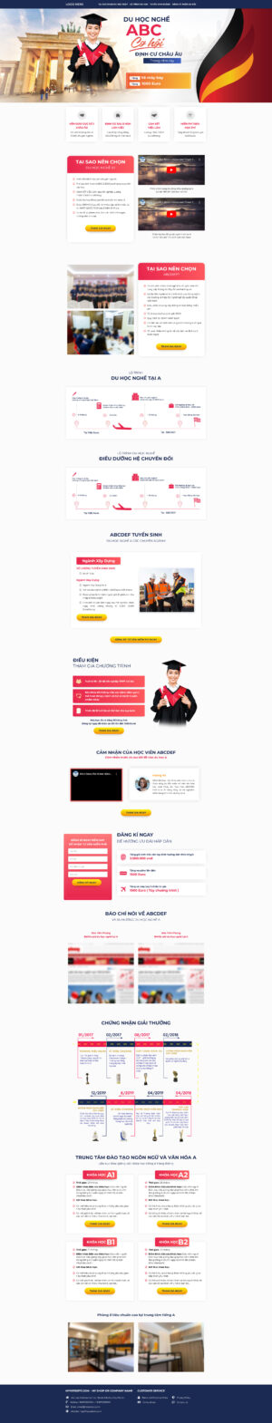 Theme WordPress Website Dịch Vụ Du Học