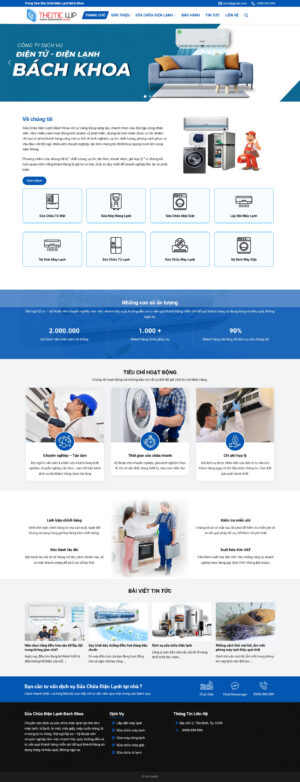 Theme WordPress Website Điện Lạnh