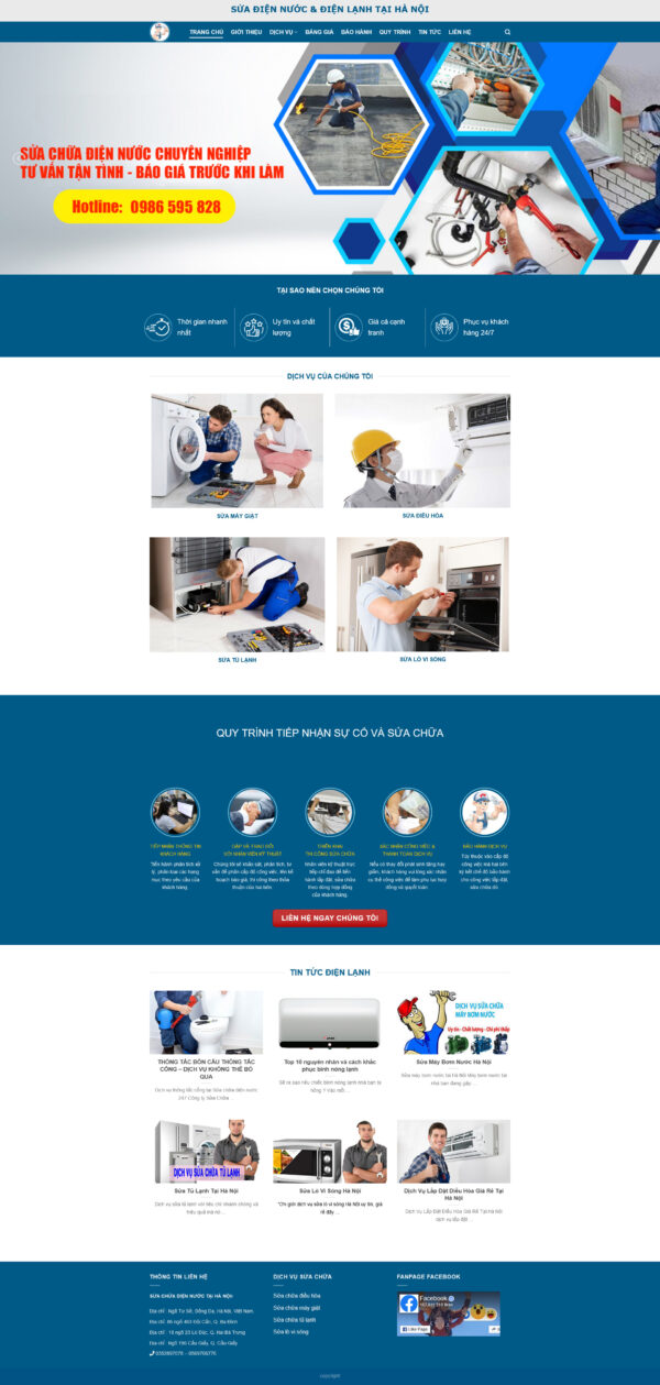 Theme WordPress Website Điện Nước 2