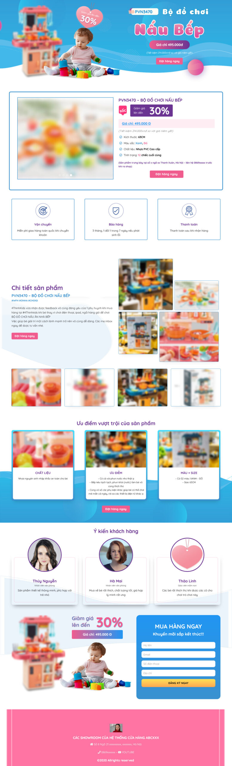 Theme WordPress Website Đồ Chơi Trẻ Em