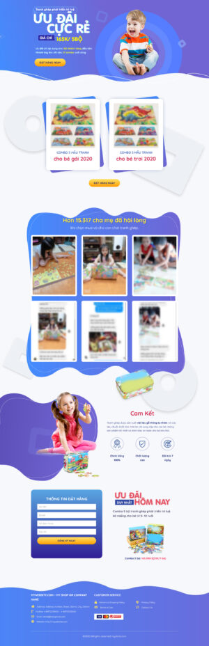 Theme WordPress Website Đồ Chơi Xếp Hình