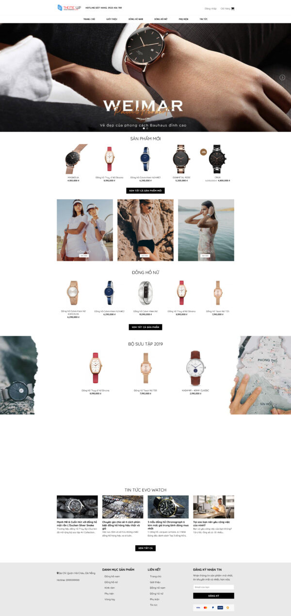 Theme WordPress Website Đồng Hồ