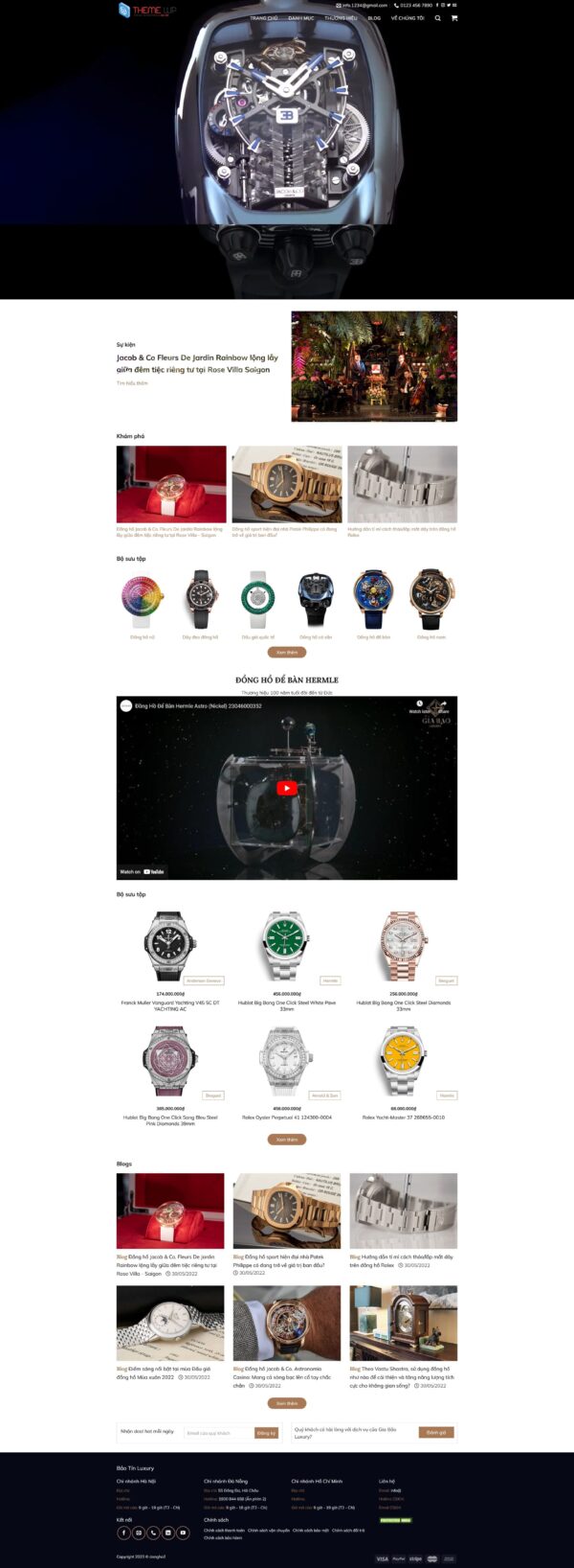 Theme WordPress Website Đồng Hồ 2