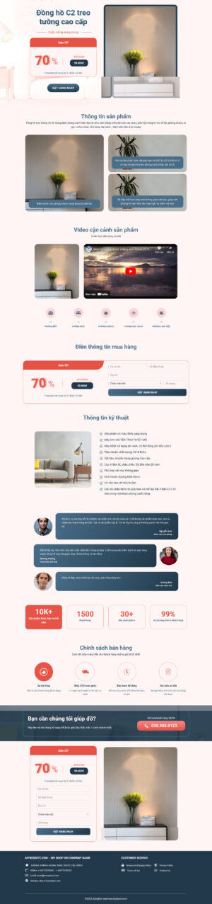 Theme WordPress Website Đồng Hồ Dán Tường 3D