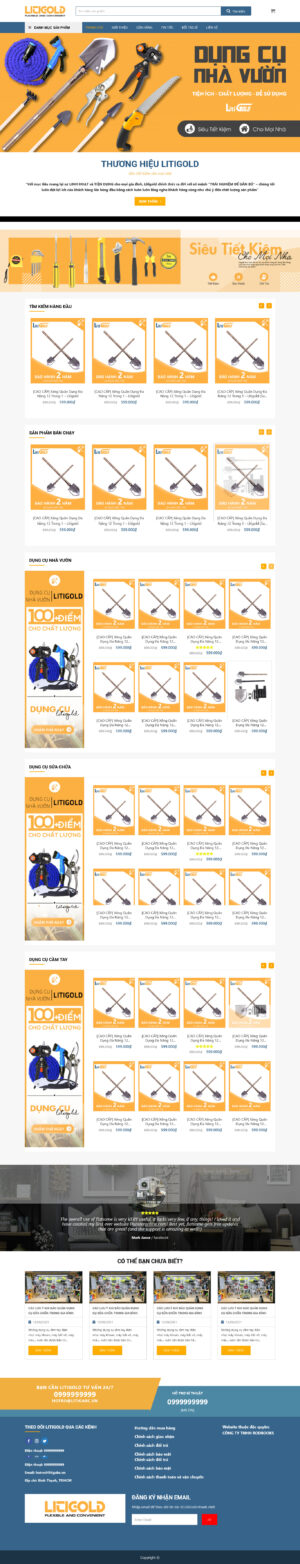Theme WordPress Website Dụng Cụ