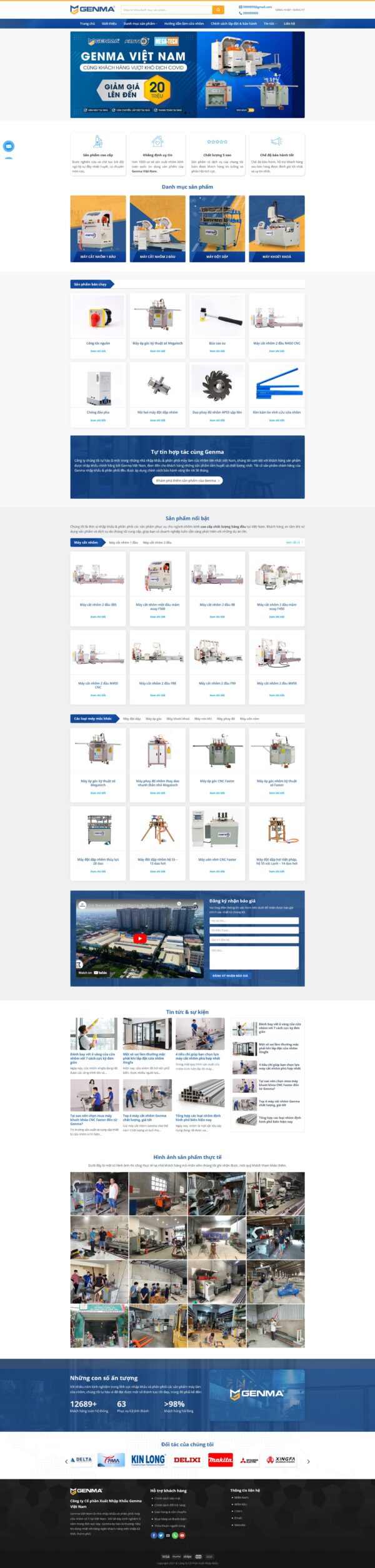 Theme WordPress Website Máy Cơ Khí