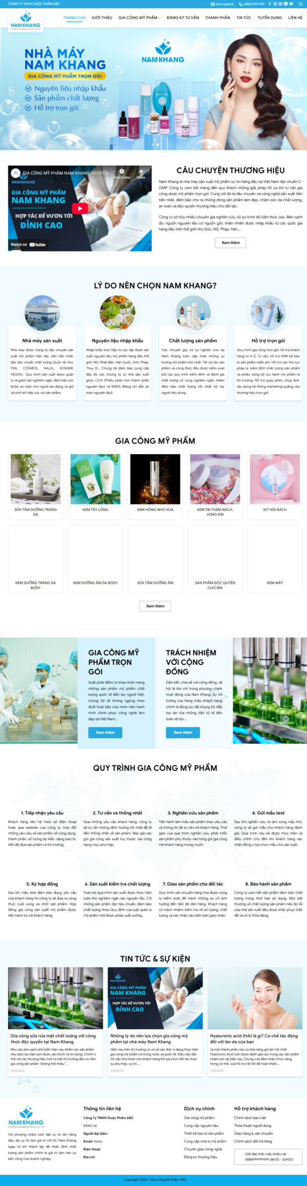 Theme WordPress Website Gia Công