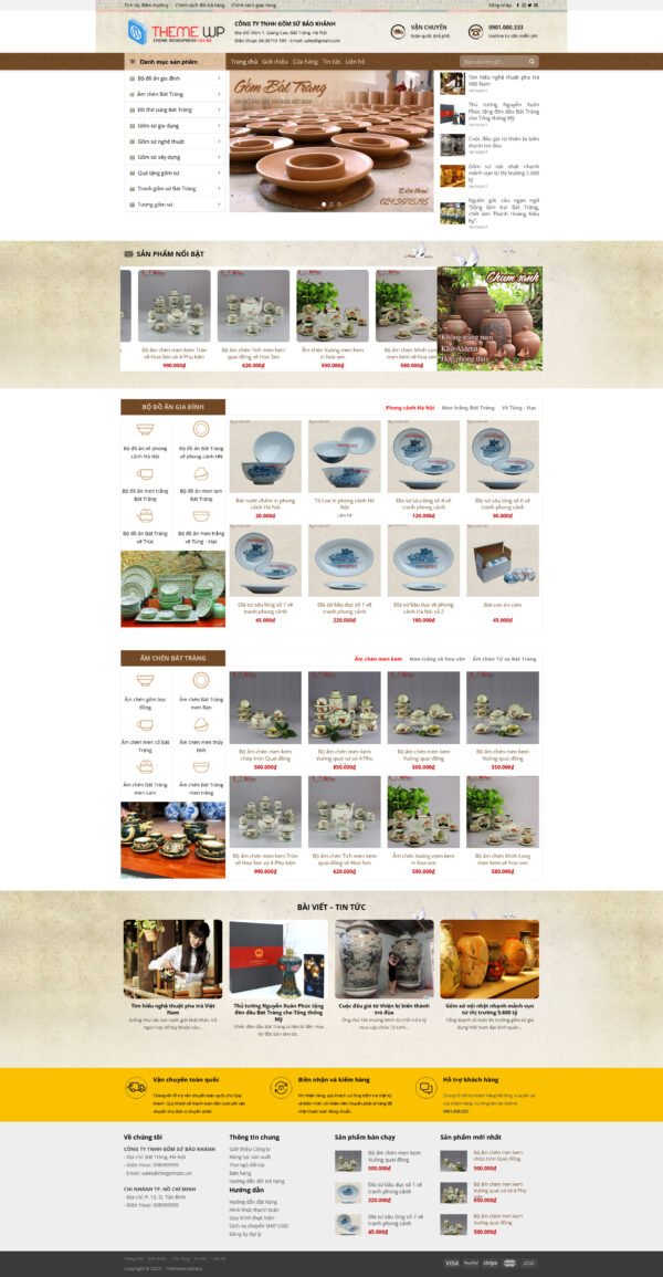 Theme WordPress Website Gốm
