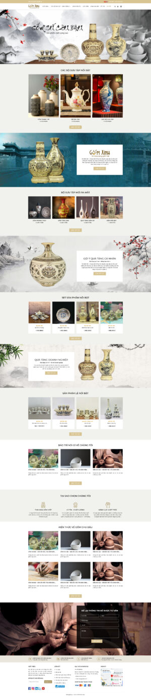 Theme WordPress Website Gốm Sứ