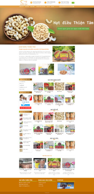 Theme WordPress Website Hạt Điều 2
