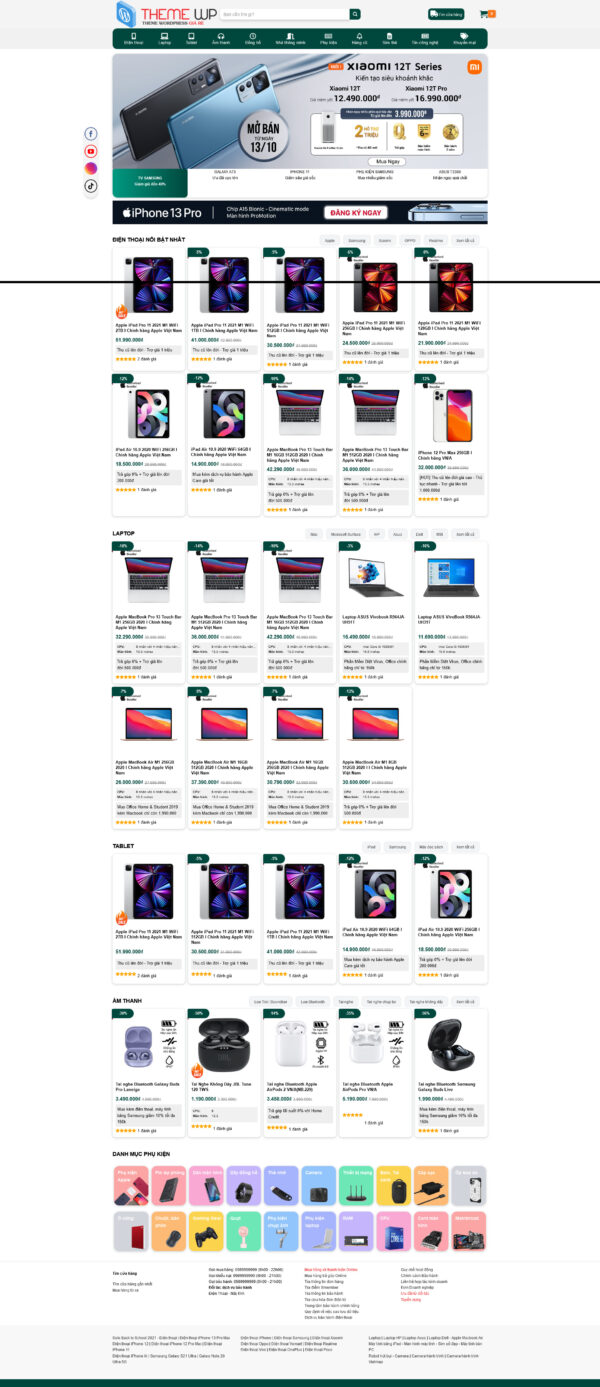 Theme WordPress Website Hoàng Hà Mobile