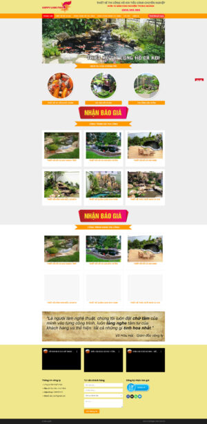 Theme WordPress Website Hồ Cá Koi