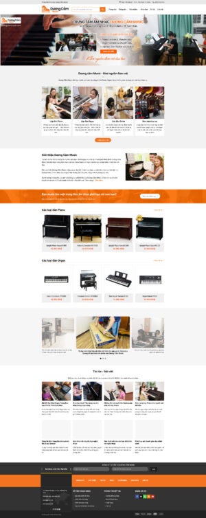 Theme WordPress Website Học Đàn