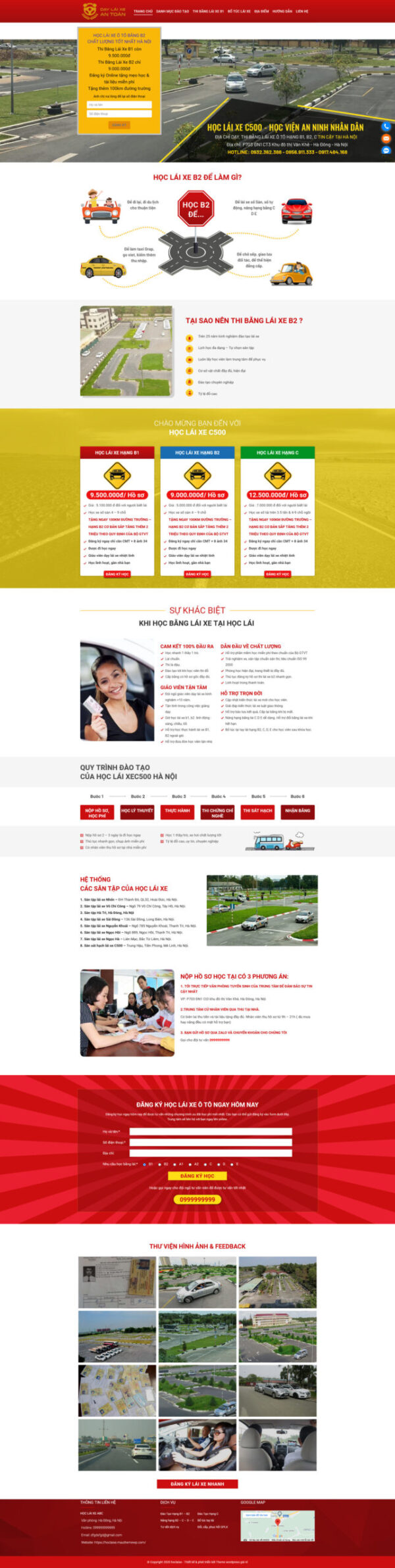Theme WordPress Website Học Lái Xe