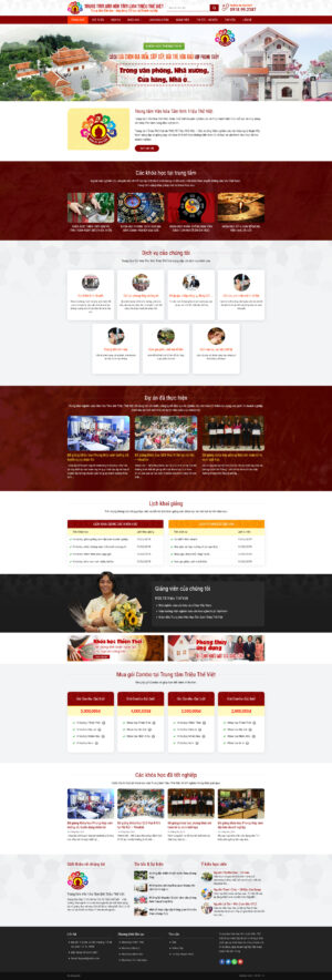 Theme WordPress Website Học Phong Thủy