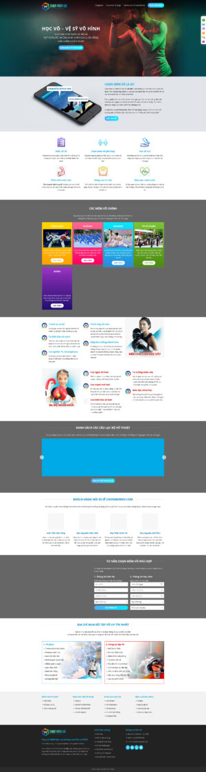 Theme WordPress Website Học Võ Thuật