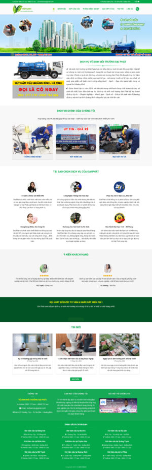 Theme WordPress Website Hút Hầm Cầu